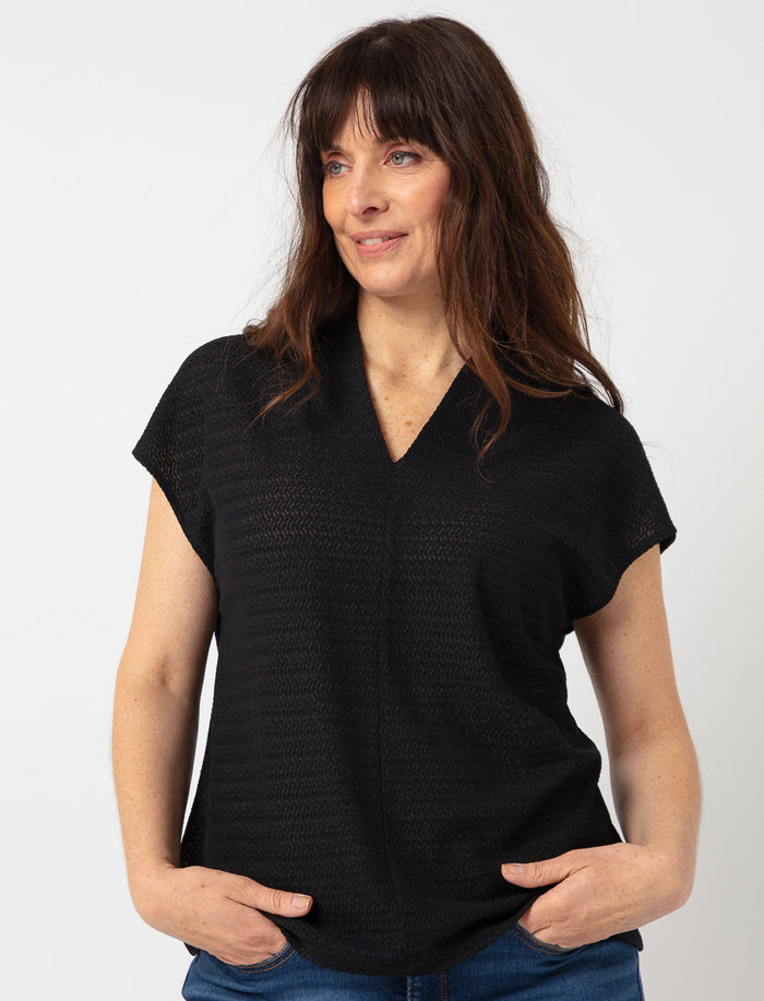 T-shirt uni texturé