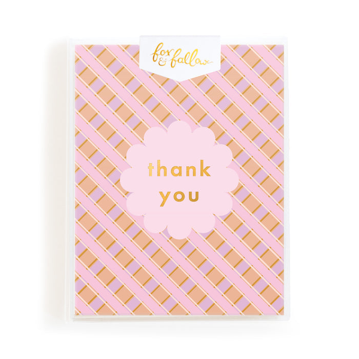 Thank You Petal Plaid Greeting Card Boxed Set