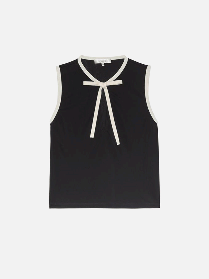 The Keyhole Tie Tank (Black Multi)