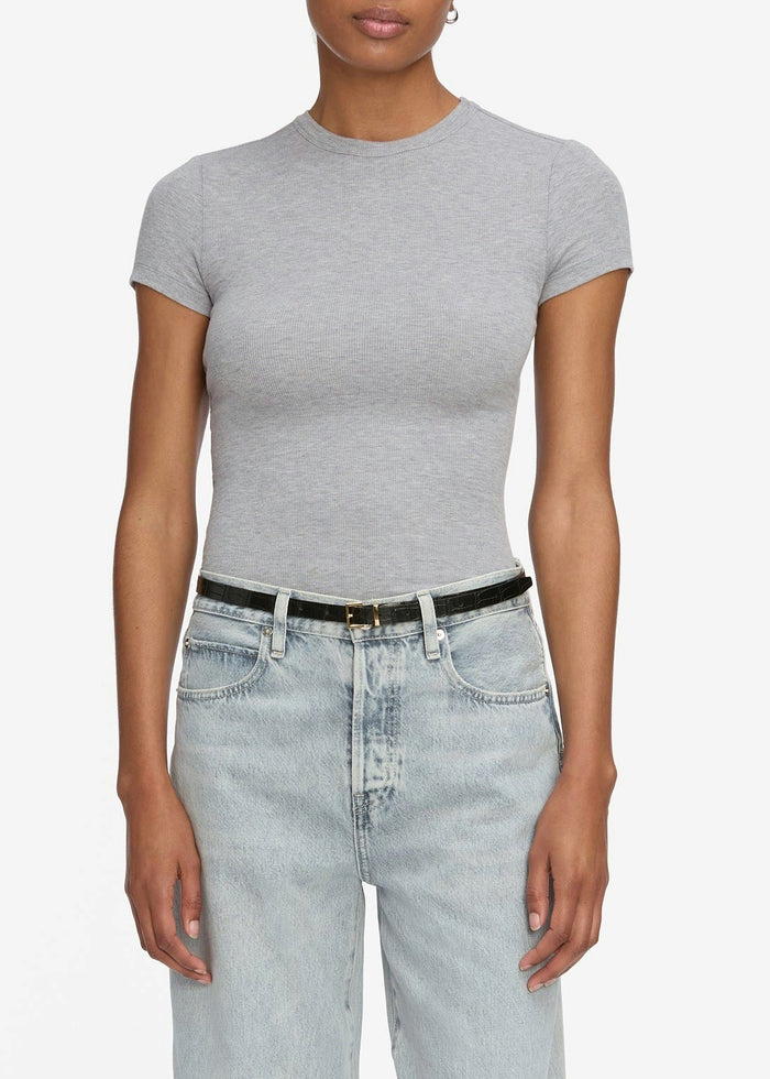 The Rib Baby Tee (Heather Grey)