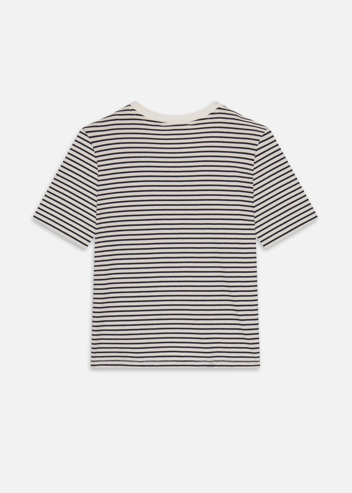 The Stripe Baby Tee (Navy Multi)