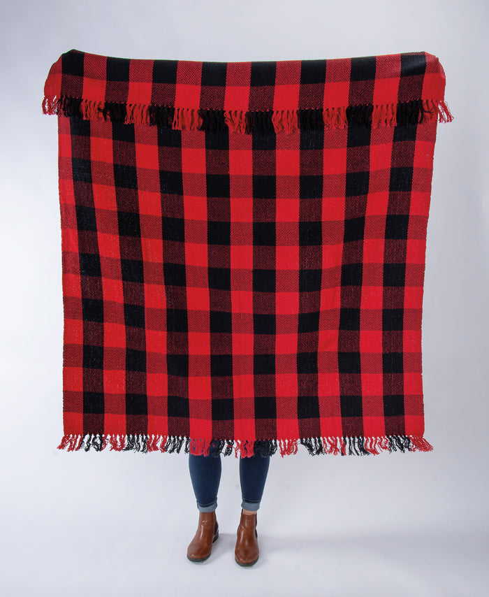 Throw - Red And Black Buffalo Check