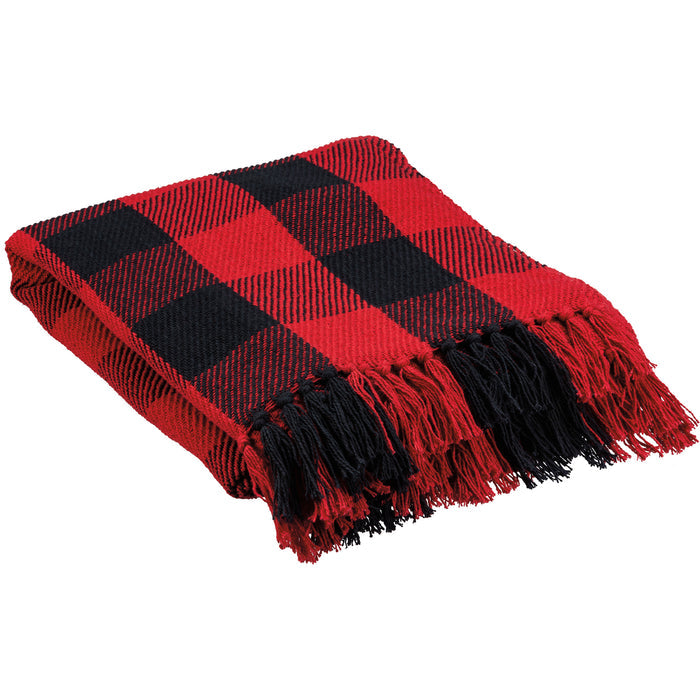 Throw - Red And Black Buffalo Check