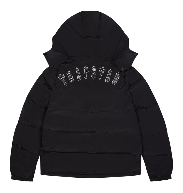 Trapstar Irongate Detachable Hooded Puffer Jacket Black