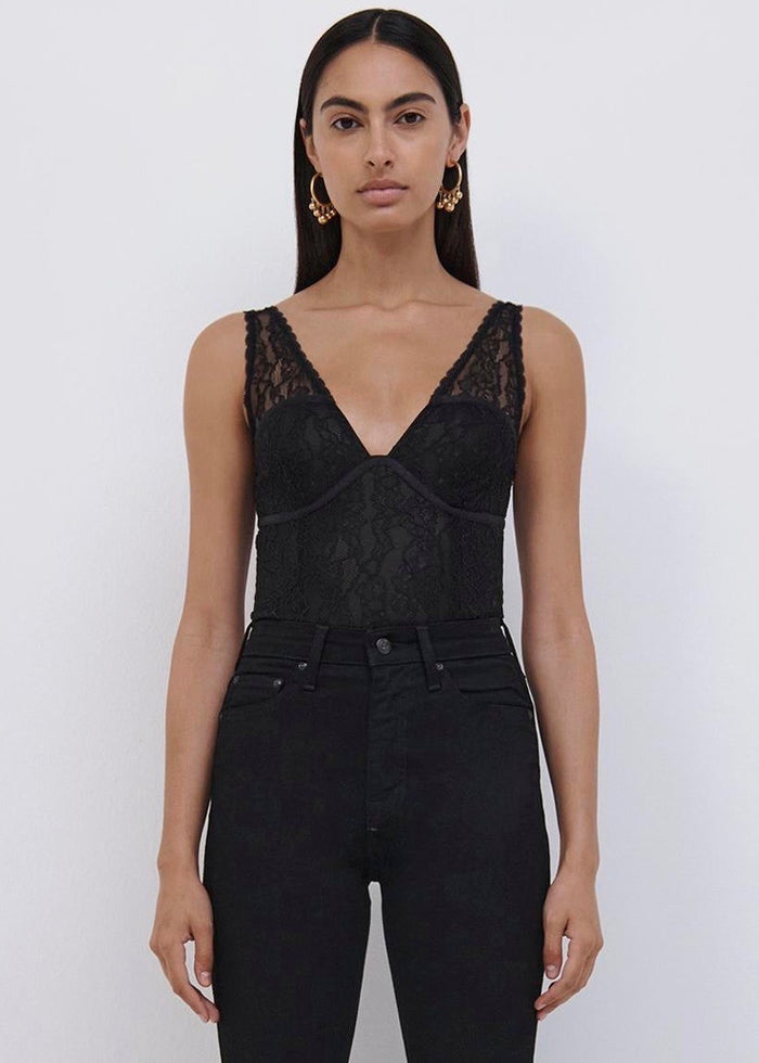 Tristan Lace Bodysuit (Black)