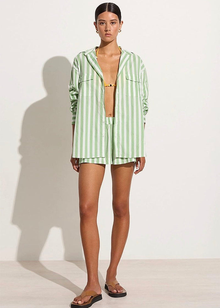 Tyde Shirt (Bayou Stripe Sage)