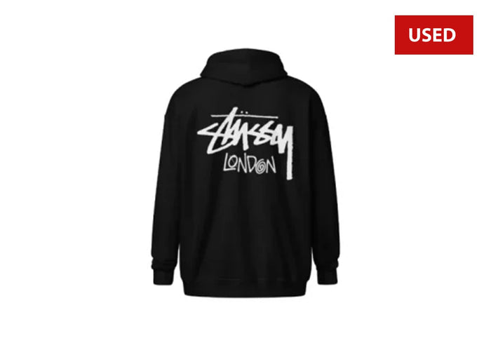 (USED) Stussy London Pullover Hoodie Black