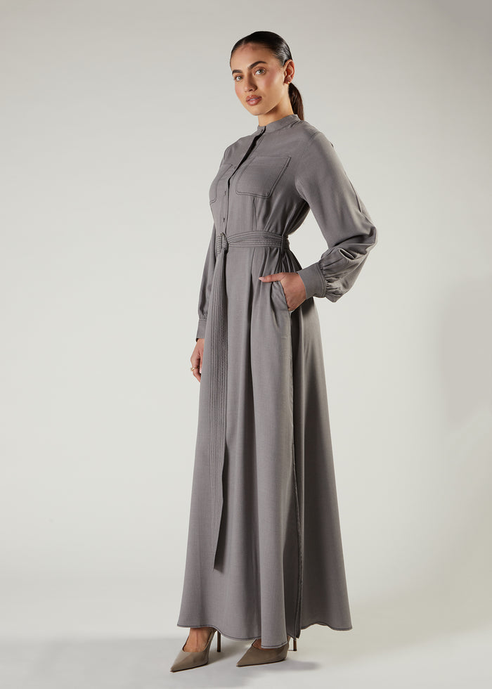 Utility Stitch Maxi Grey