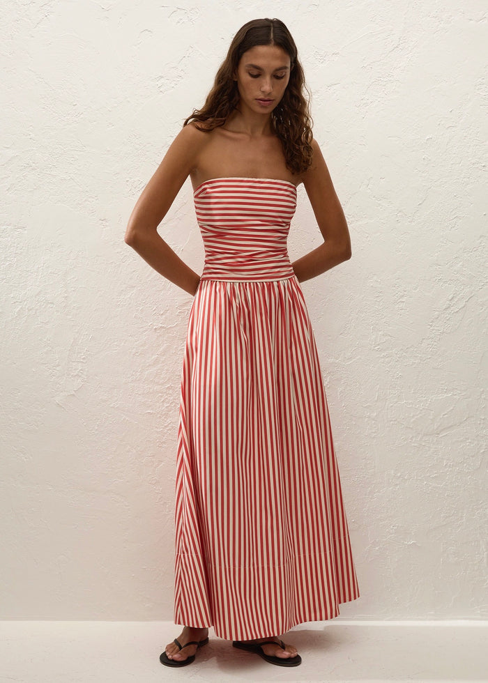 Vera Maxi Dress (Dusty Tomato Orozco Stripe)