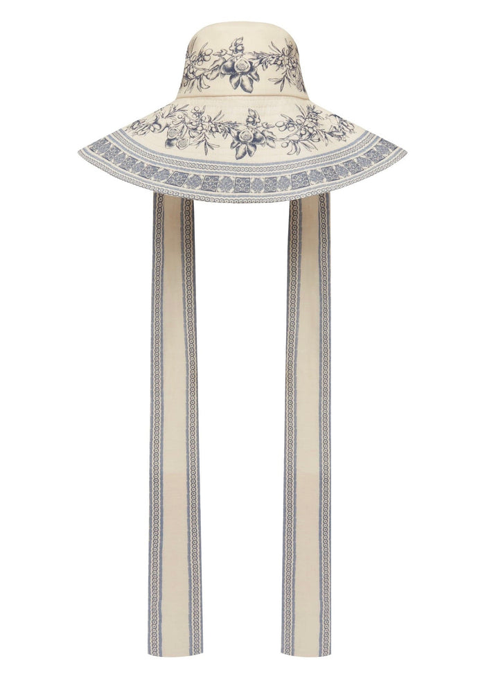 Villa Romantica Wide Brim Sunhat (Cream)