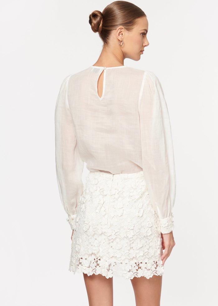 Vivi Applique Top (White)