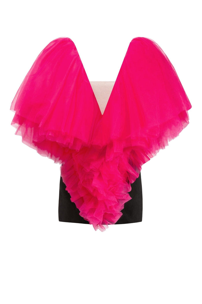 Volumetric heart-shaped mini dress - Milla