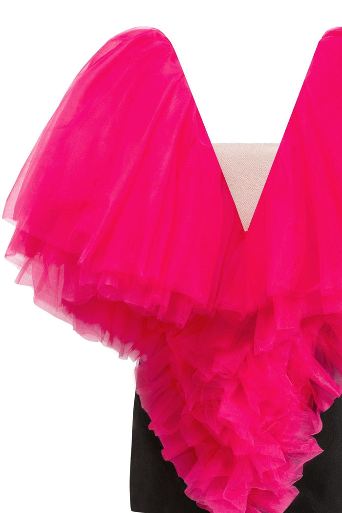 Volumetric heart-shaped mini dress - Milla