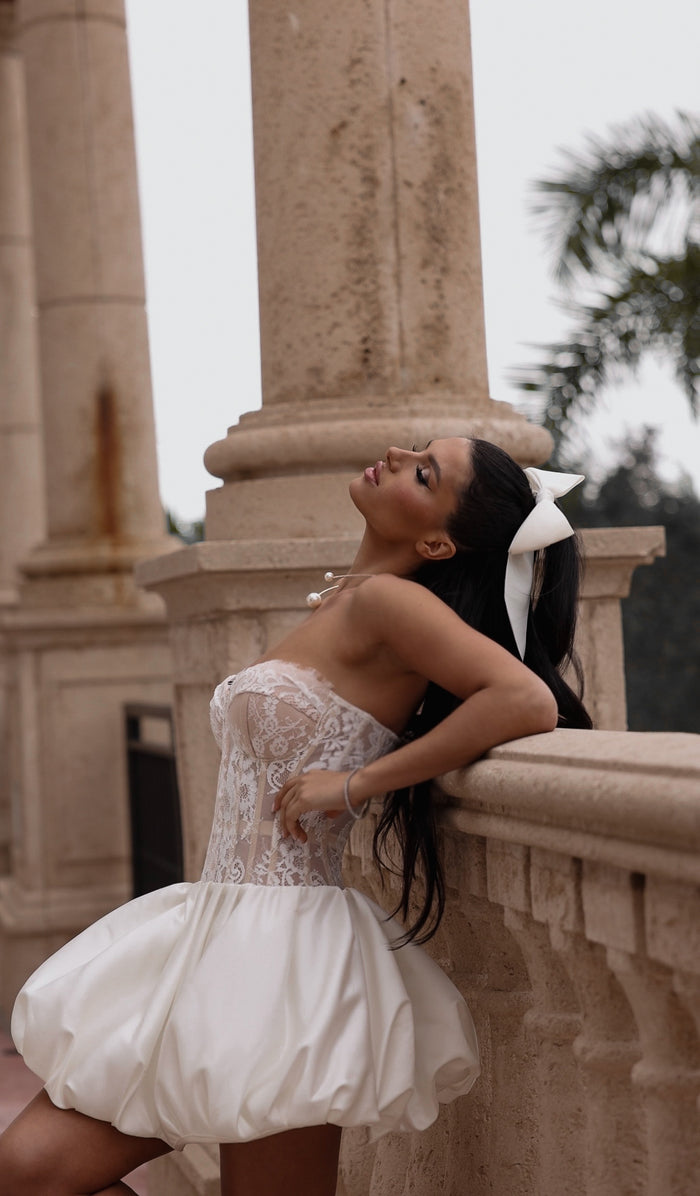 White Lace Corset Dress (Handmade)