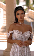 White Lace Elegance Corset Dress-Sofi Ostro Brands