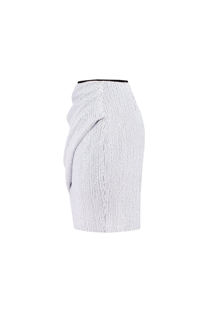 White sequined wrapped mini skirt, Midnight Walk