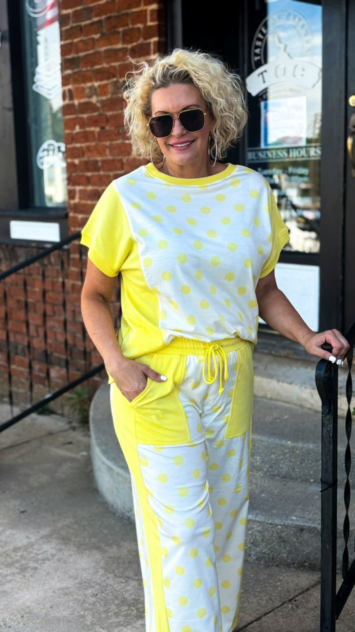Yellow Polka Dot Set