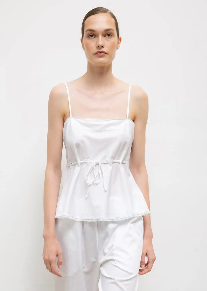 Yoko Lace Tank Top (White)